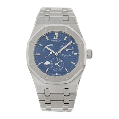 Lot 54 - Audemars Piguet Stainless Steel 'Royal Oak' Dual Time Wristwatch, Ref. 26120ST
