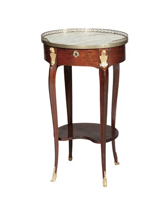 Lot 186 - Louis XV Walnut and Marble Table