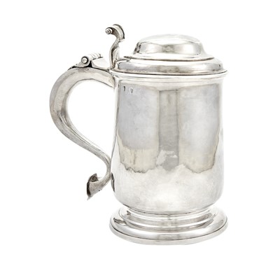 Lot 6 - George I Sterling Silver Covered Tankard