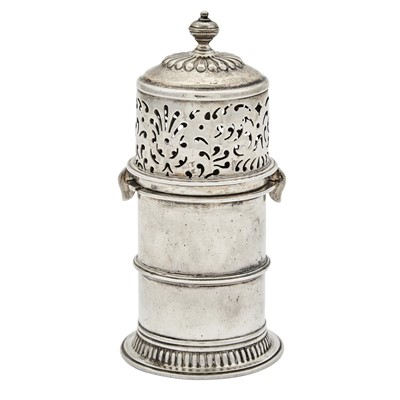 Lot 2 - Charles II Sterling Silver Lighthouse Caster