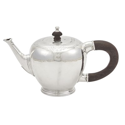 Lot 5 - George I Sterling Silver Bullet Teapot