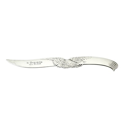 Lot 576 - Dominick & Haff Sterling Silver Novelty Owl Paper Knife