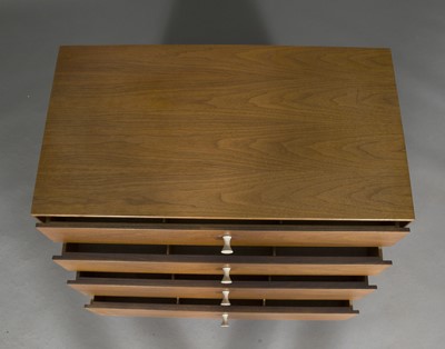 Lot 548 - George Nelson for Herman Miller Walnut Thin Edge Chest of Drawers