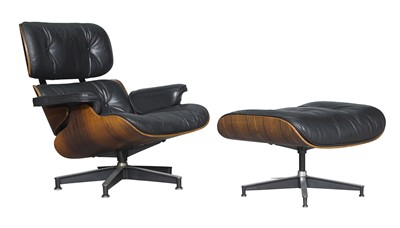 Lot 551 - Charles & Ray Eames Rosewood #670 Lounge Chair and #671 Ottoman