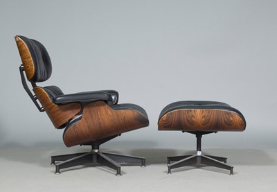 Lot 567 - Charles & Ray Eames Rosewood #670 Lounge Chair and #671 Ottoman