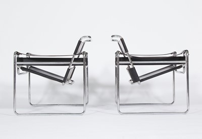 Lot 573 - Pair of Marcel Breuer for Stendig Wassily Armchairs