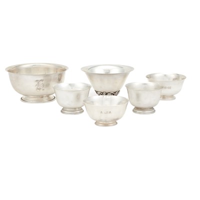 Lot 216 - Group of Six American Sterling Silver Bowls