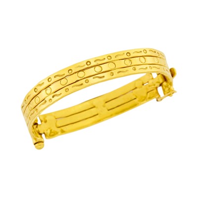 Lot 153 - Jean Mahie High Karat Gold Cuff Bracelet