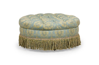 Lot 154 - Tufted Upholstered and Fringed Ottoman