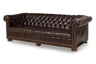Lot 226 - Tufted Leather Chesterfield Sofa