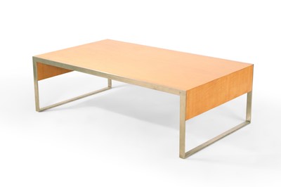Lot 340 - Maple and Steel Low Table