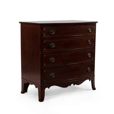 Lot 105 - George III Style Inlaid Mahogany Chest of Drawers