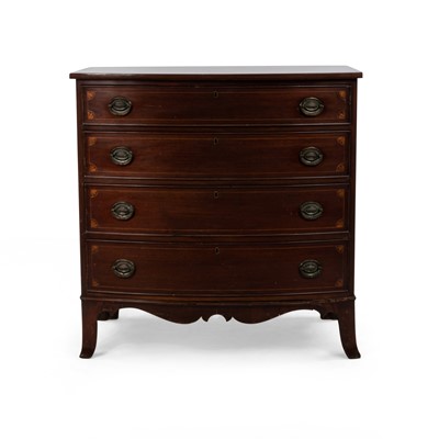 Lot 105 - George III Style Inlaid Mahogany Chest of Drawers