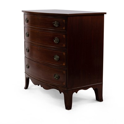 Lot 105 - George III Style Inlaid Mahogany Chest of Drawers