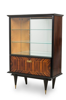 Lot 255 - Art Deco Style Macassar Ebony Vitrine Cabinet