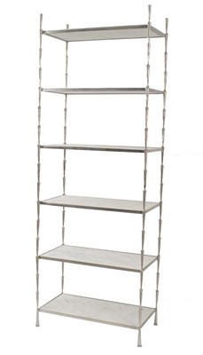 Lot 318 - Faux Bamboo Metal Six-Tier Etagere