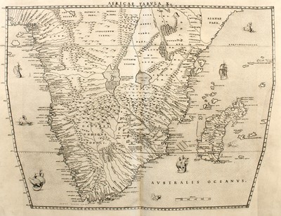 Lot 198 - An uncut copy of Livio Sanuto's 1588 atlas of Africa