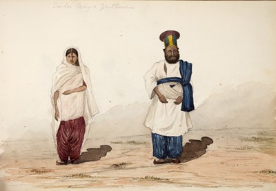 Lot 201 - Album of sketches made in Aden in the 1870s