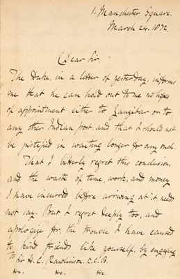 Lot 161 - General Gordon to Sir Henry Rawlinson on the exploration of Lake Albert and the Nile
