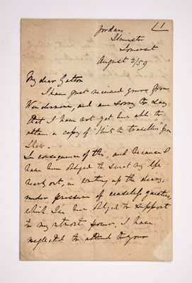 Lot 205 - John Speke writes to Sir Francis Galton about planning an expedition and African weather