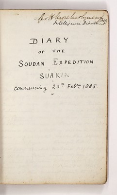 Lot 189 - Diary of the 1885 Soudan Expedition by a senior British officer