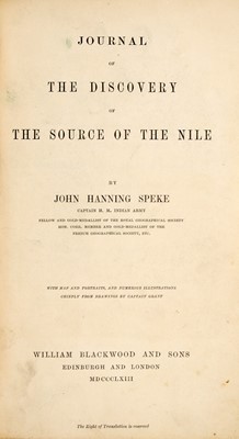 Lot 203 - Speke and Grant's third expedition, the scarce first edition