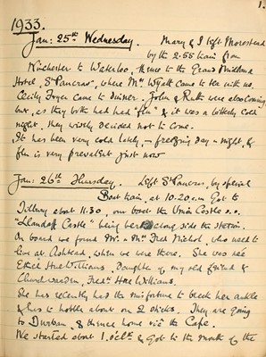 Lot 184 - Diary of a trip to Kenya, 1933