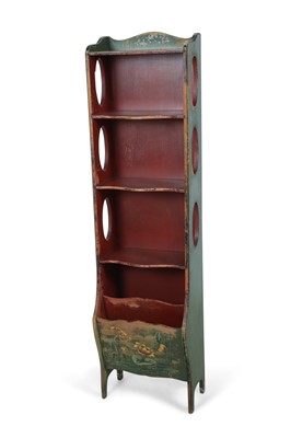Lot 238 - Green and Red Painted Four-Tier Etagere