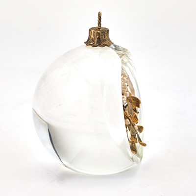 Lot 462 - Steuben Gilt-Metal Mounted Glass Ornament Sculpture