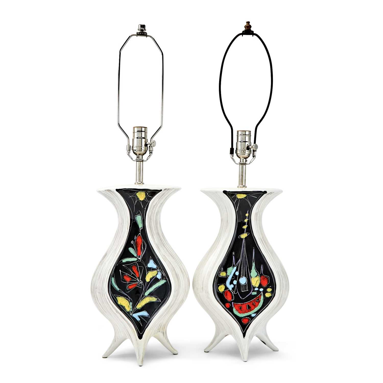 Lot 358 - Pair of Italian Ceramic Table Lamps