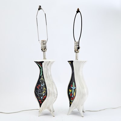Lot 358 - Pair of Italian Ceramic Table Lamps