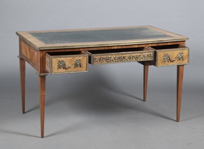 Lot 253 - Louis XVI Style Tulipwood Bureau Plat