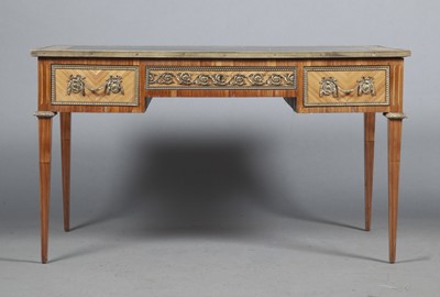 Lot 253 - Louis XVI Style Tulipwood Bureau Plat