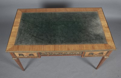 Lot 253 - Louis XVI Style Tulipwood Bureau Plat