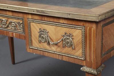 Lot 253 - Louis XVI Style Tulipwood Bureau Plat