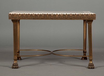 Lot 268 - French Marble Top and Brass Low Table