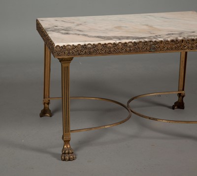 Lot 268 - French Marble Top and Brass Low Table