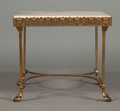 Lot 268 - French Marble Top and Brass Low Table
