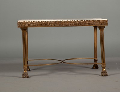 Lot 268 - French Marble Top and Brass Low Table