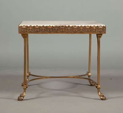 Lot 268 - French Marble Top and Brass Low Table