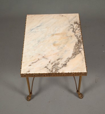 Lot 268 - French Marble Top and Brass Low Table