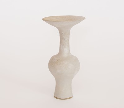 Lot 657 - Lucie Rie White Glazed Stoneware Vase