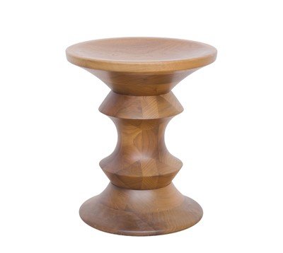 Lot 671 - Charles and Ray Eames Turned Walnut "Time-Life" Stool