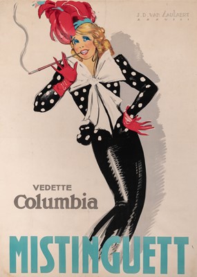 Lot 5229 - A Mistinguett poster advertising her new record "Mon Homme"