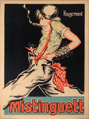 Lot 5228 - The classic poster of Mistinguett smoking a cigar