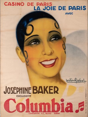 Lot 5160 - A rare, large Josephine Baker poster printed in Paris