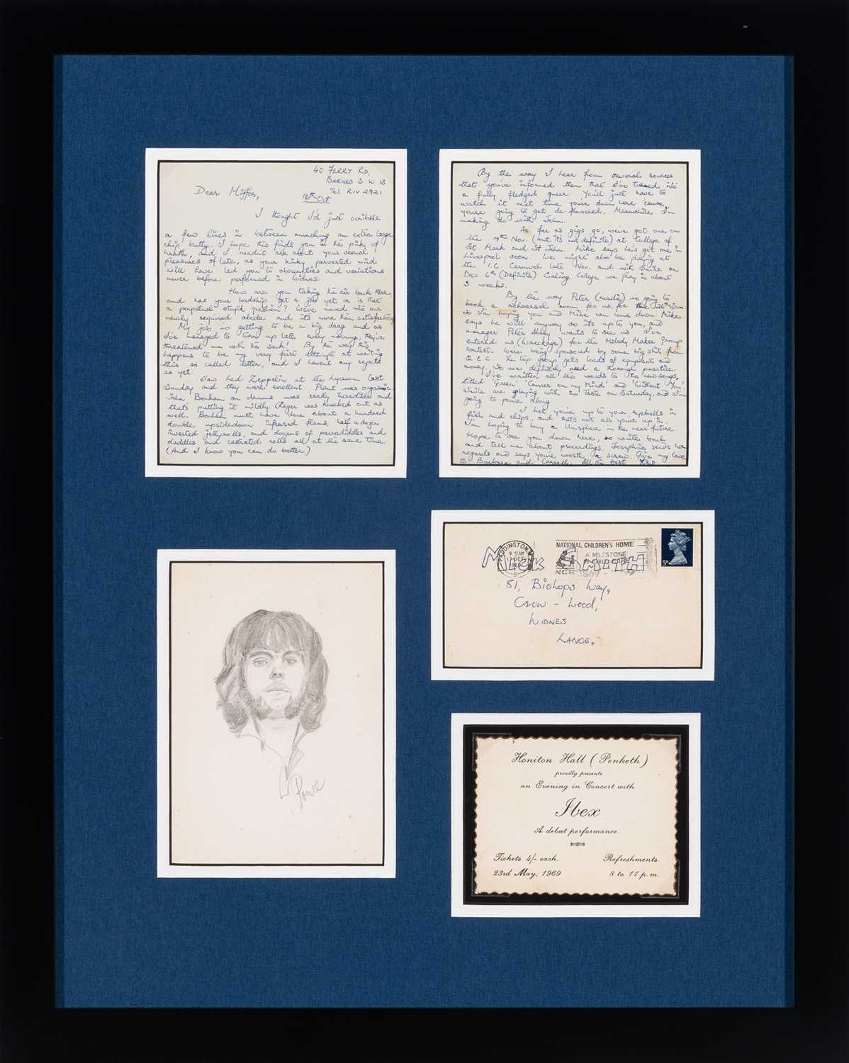 Lot 5042 - An important 1969 letter and drawing from Freddie Mercury to Ibex bandmate Mick "Miffer" Smith