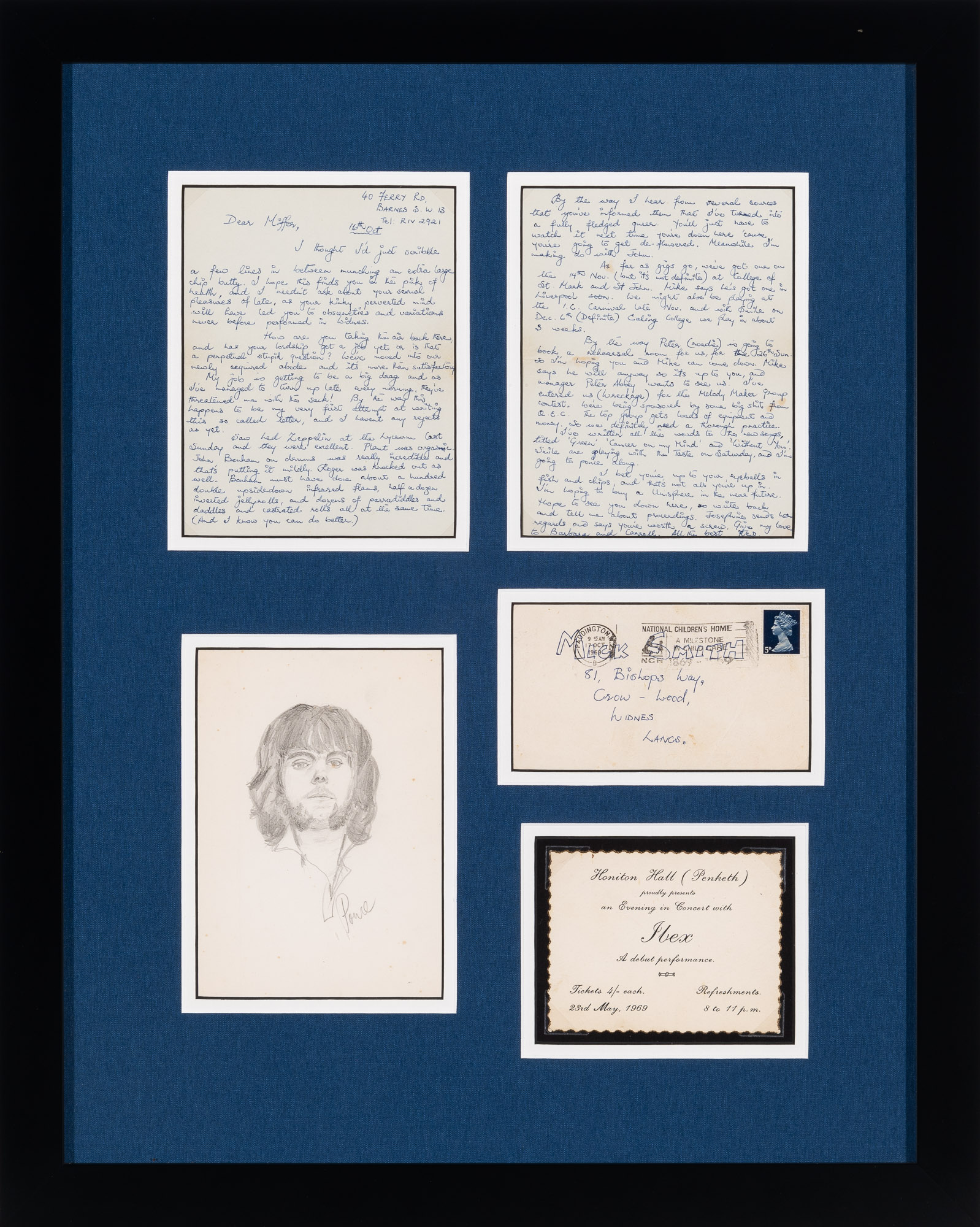 Lot 5042 - An important 1969 letter and drawing from