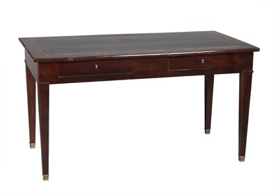 Lot 404 - Leather Inset Mahogany Writing Table