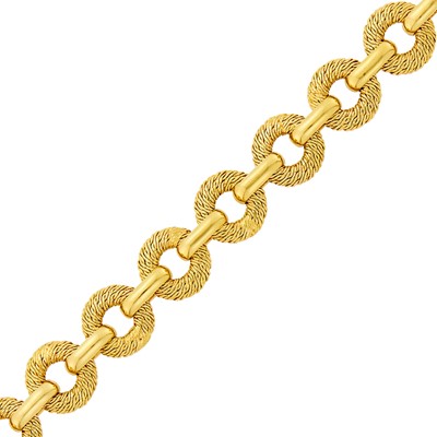 Lot 169 - Georges L'Enfant for Fred Gold Link Bracelet, France